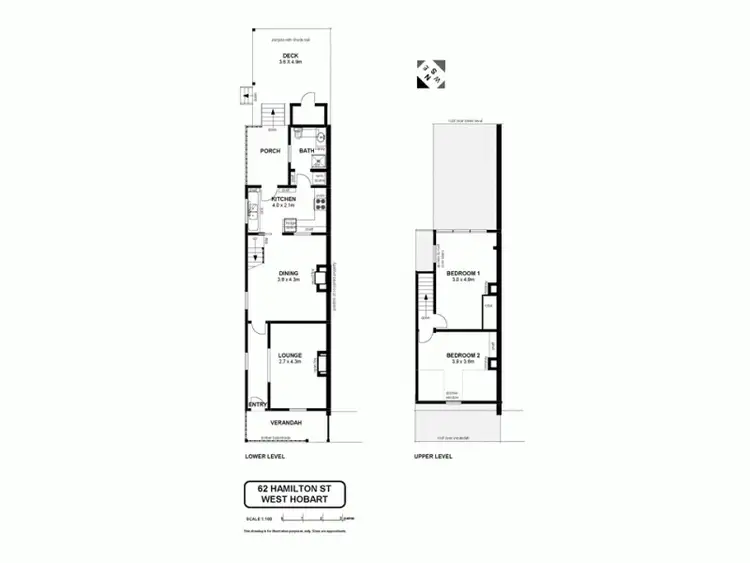 Floorplan of Homely house listing, 62 Hamilton Street, West Hobart TAS 7000