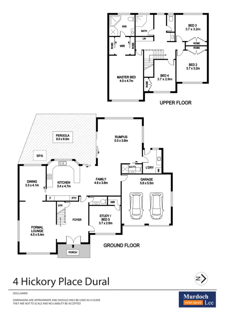 Floorplan of Homely house listing, 4 Hickory Place, Dural NSW 2158