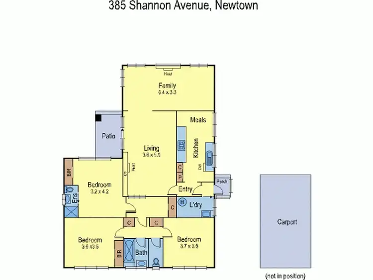 Floorplan of Homely house listing, 385 Shannon Ave, Newtown VIC 3220