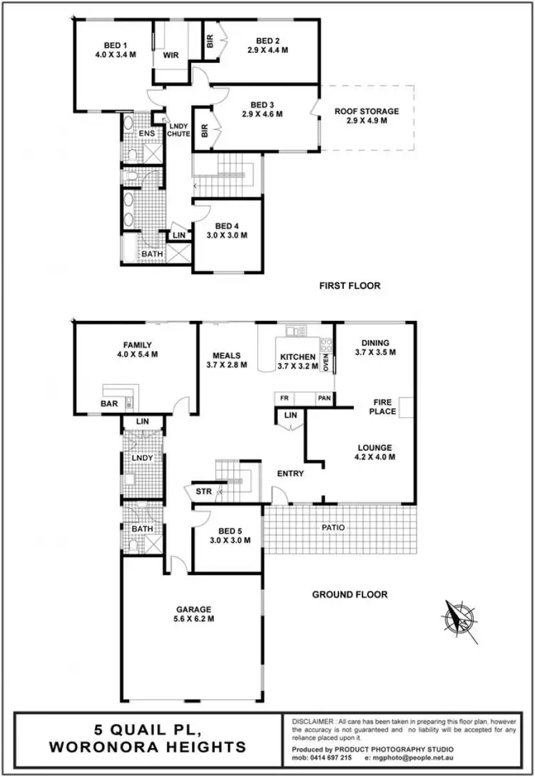 Floorplan of Homely house listing, 5 Quail Place, Woronora Heights NSW 2233