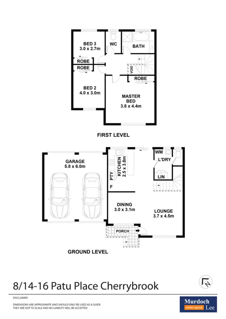 Floorplan of Homely townhouse listing, 8/14-16 Patu Place, Cherrybrook NSW 2126