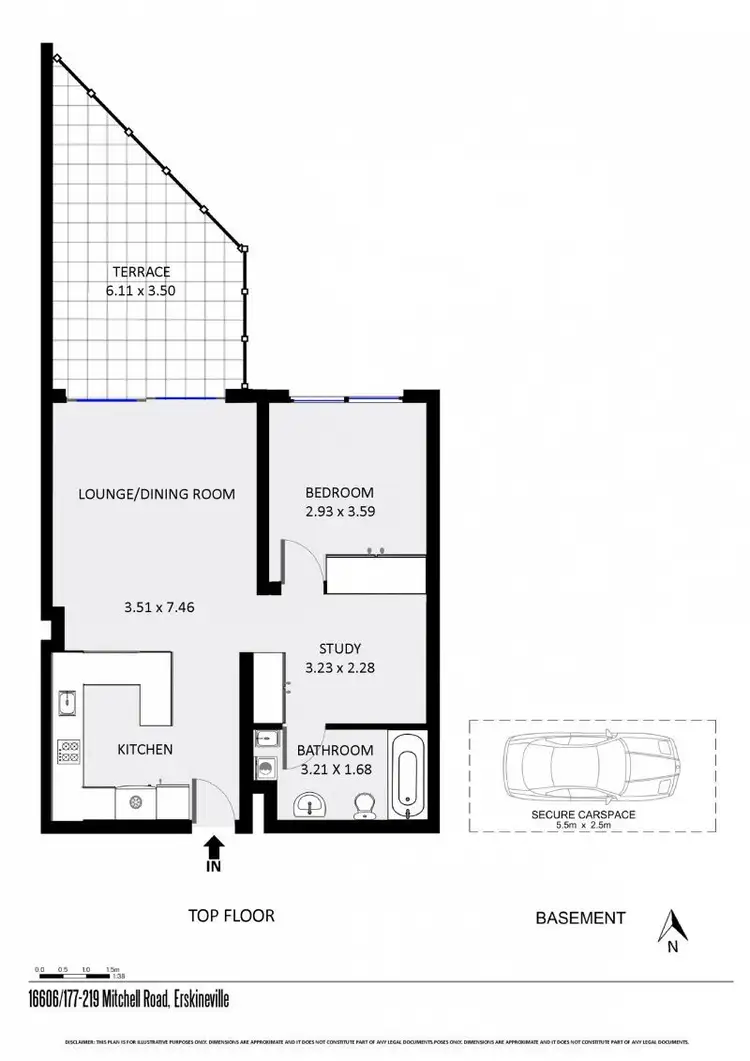 Floorplan of Homely apartment listing, 16606/177-219 Mitchell Road, Erskineville NSW 2043
