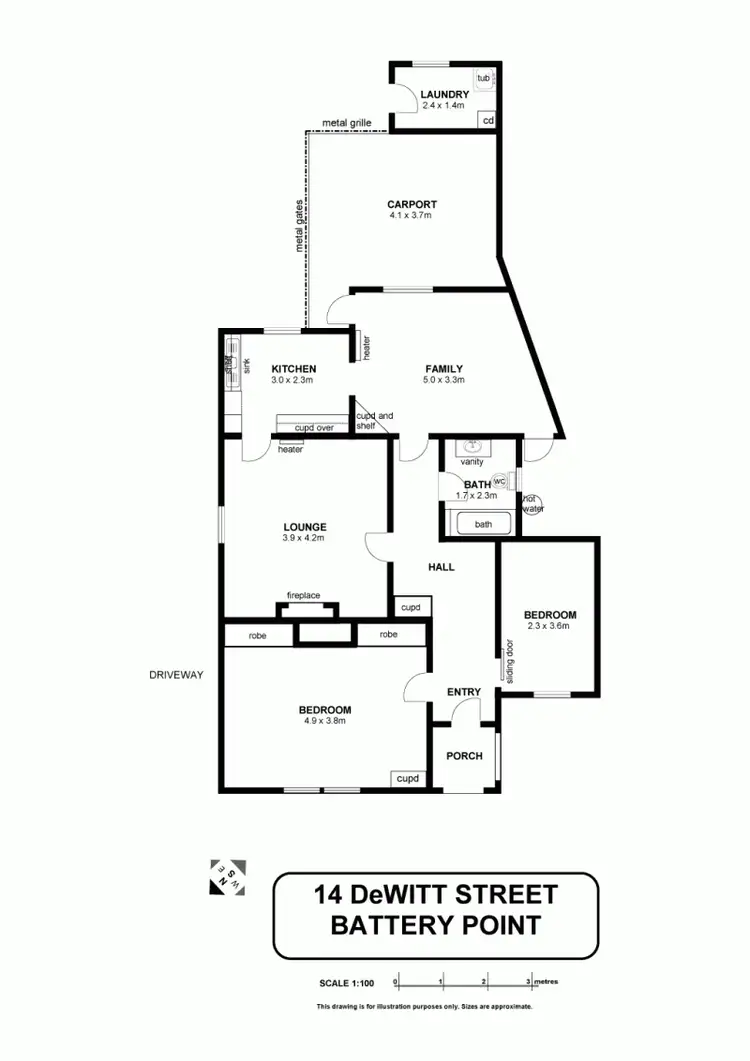 Floorplan of Homely house listing, 14 De Witt Street, Battery Point TAS 7004