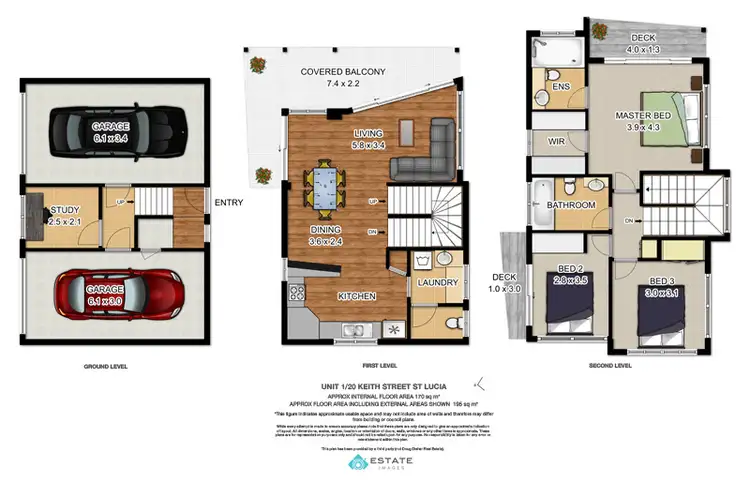 Floorplan of Homely townhouse listing, 1/20 Keith Street, St Lucia QLD 4067