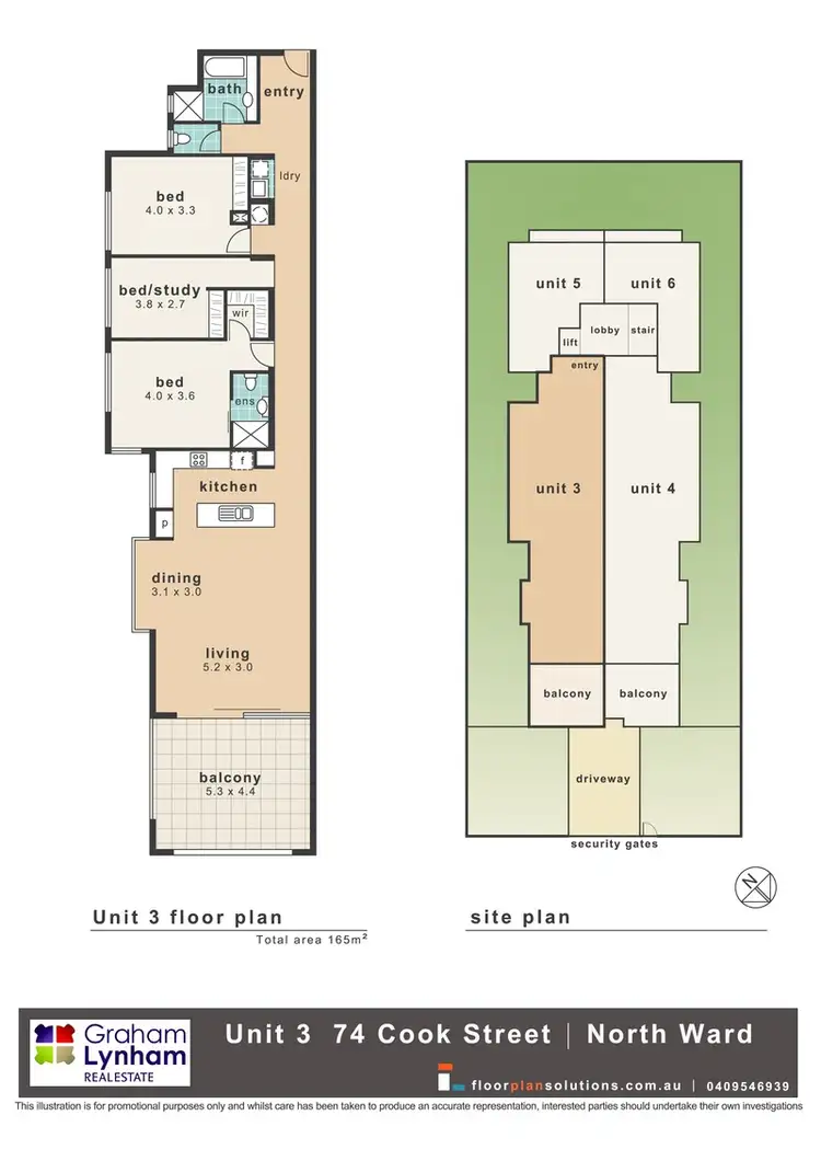 Floorplan of Homely unit listing, 3/74 Cook Street, North Ward QLD 4810