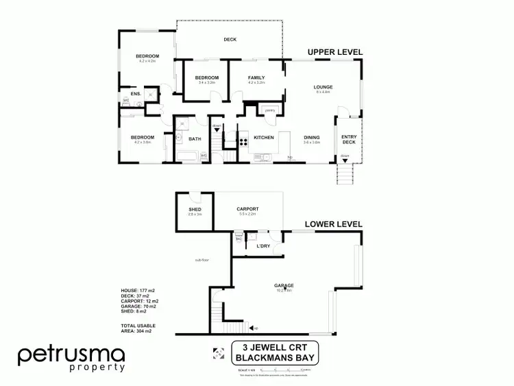 Floorplan of Homely house listing, 3 Jewel Court, Blackmans Bay TAS 7052