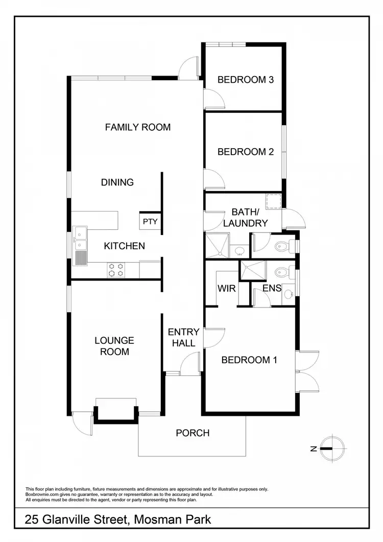 Floorplan of Homely house listing, 25 Glanville Street, Mosman Park WA 6012