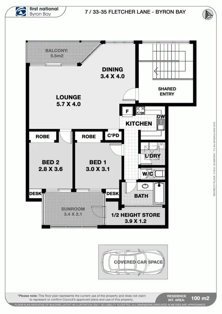 Floorplan of Homely house listing, 7/33-35 Fletcher Lane, Byron Bay NSW 2481