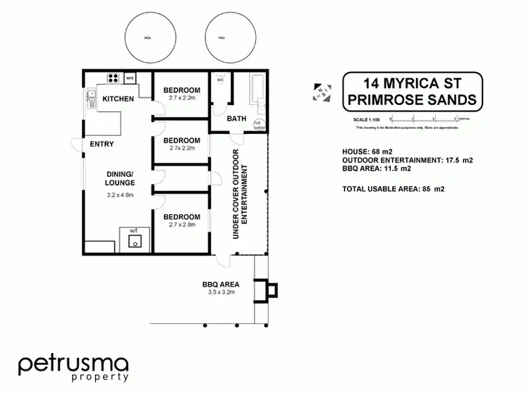Floorplan of Homely house listing, 14 Myrica Street, Primrose Sands TAS 7173