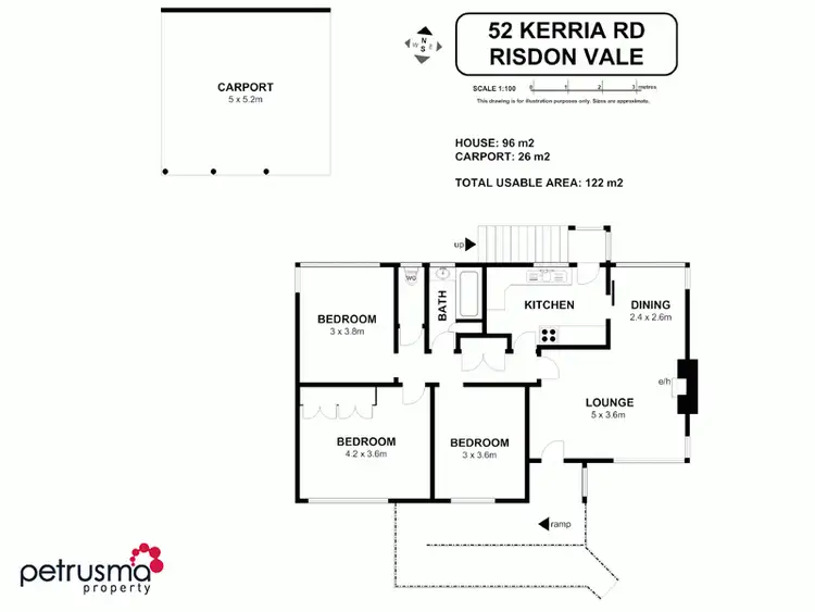 Floorplan of Homely house listing, 52 Kerria Road, Risdon Vale TAS 7016