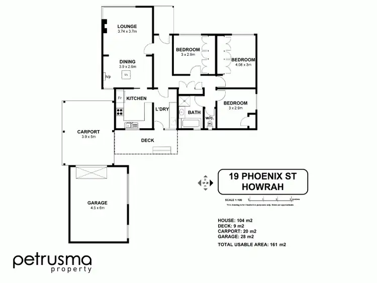 Floorplan of Homely house listing, 19 Phoenix Street, Howrah TAS 7018
