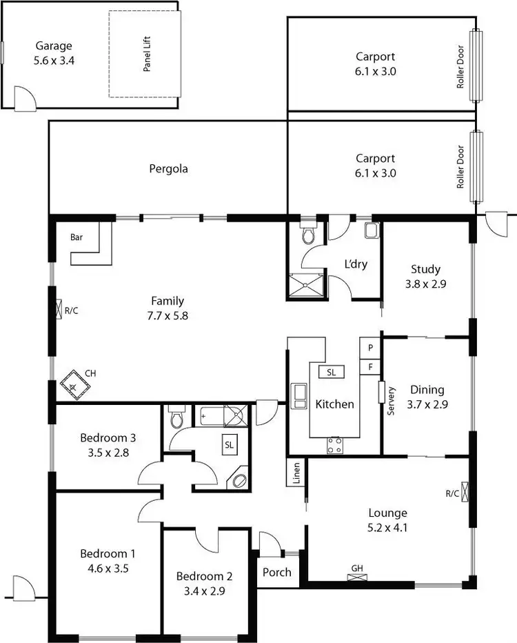 Floorplan of Homely house listing, 6 Harris Rd, Vale Park SA 5081