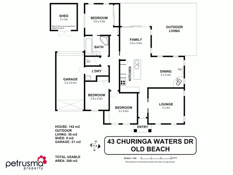 Floorplan of Homely house listing, 43 Churinga Waters Drive, Old Beach TAS 7017