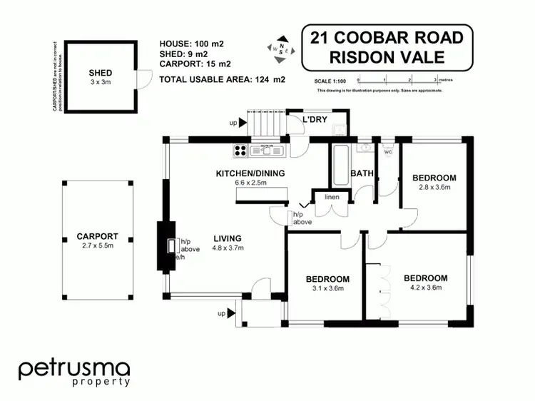 Floorplan of Homely house listing, 21 Coobar Road, Risdon Vale TAS 7016