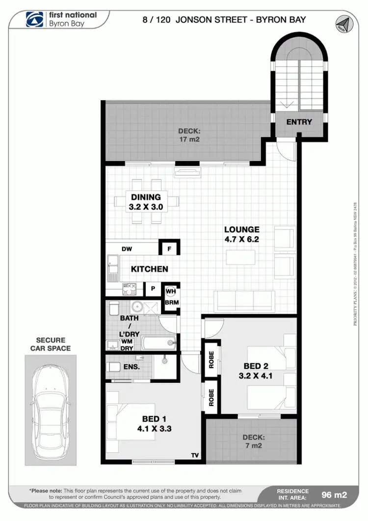 Floorplan of Homely unit listing, 8/120 Jonson Street, Byron Bay NSW 2481