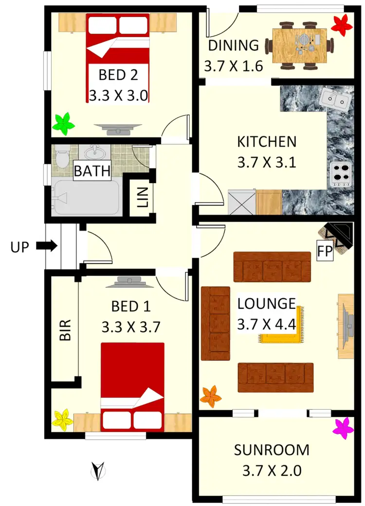 Floorplan of Homely semi-detached listing, 5 Allison Parade, Croydon NSW 2132