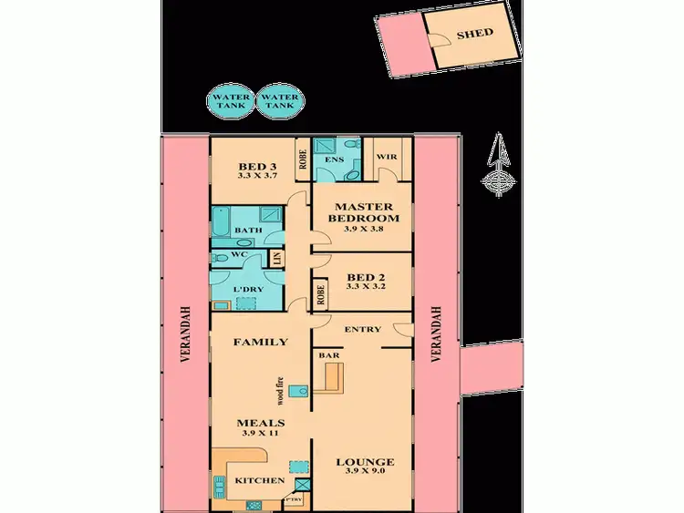 Floorplan of Homely house listing, 48 NORTH MOUNTAIN ROAD, HEATHCOTE JUNCTION/, Wandong VIC 3758