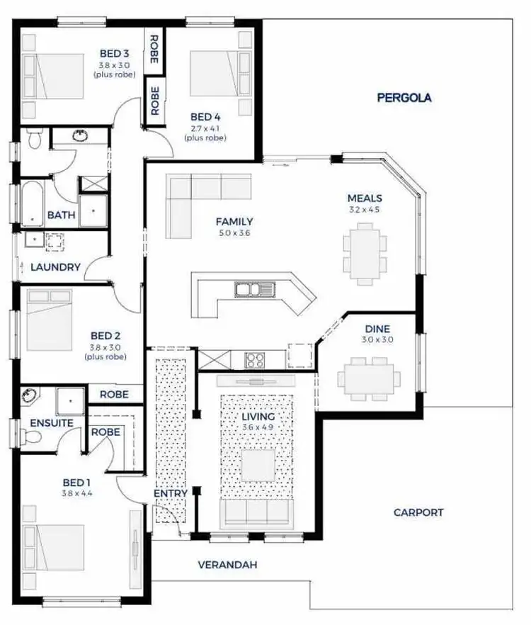 Floorplan of Homely house listing, 13 Yattarna Cres, Nuriootpa SA 5355