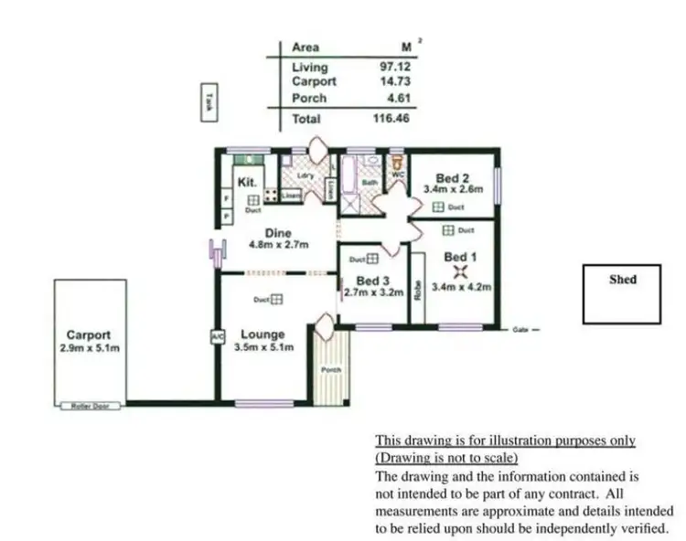 Floorplan of Homely house listing, 43 Grenache Road, Hackham SA 5163