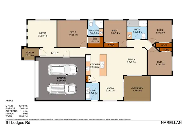Floorplan of Homely house listing, 61 Lodges Rd, Narellan NSW 2567