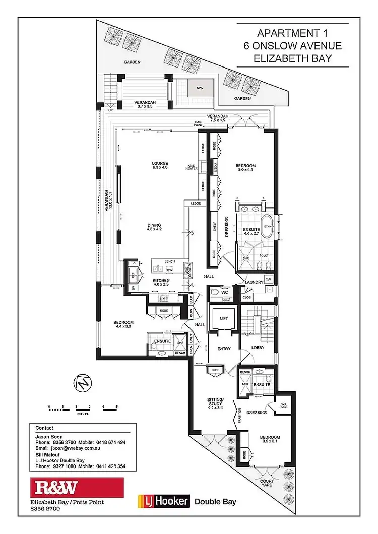 Floorplan of Homely apartment listing, 1/6 Onslow Avenue, Elizabeth Bay NSW 2011