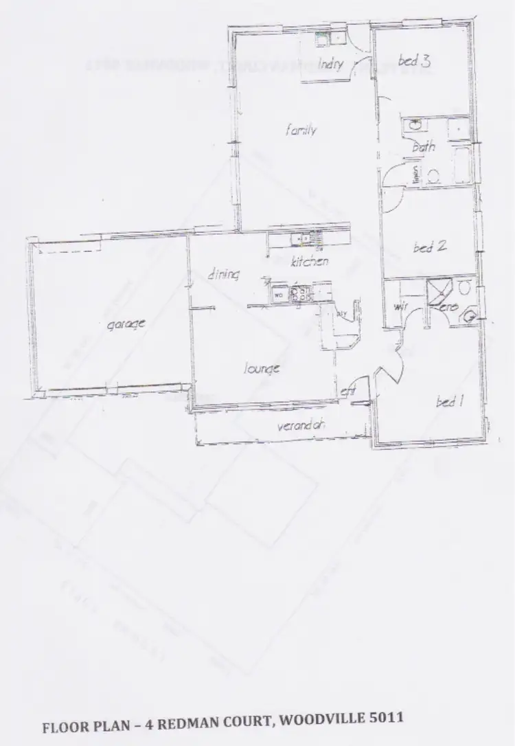 Floorplan of Homely house listing, 4 Redman Court, Woodville SA 5011