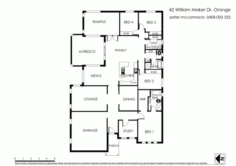 Floorplan of Homely house listing, 42 William Maker Drive, Orange NSW 2800