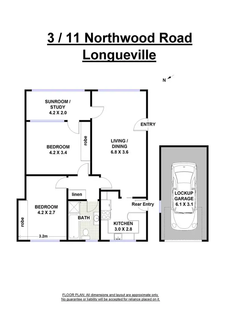 Floorplan of Homely apartment listing, 3/11 Northwood Road, Longueville NSW 2066