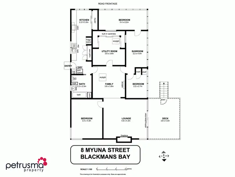 Floorplan of Homely house listing, 8 Myuna Road, Blackmans Bay TAS 7052