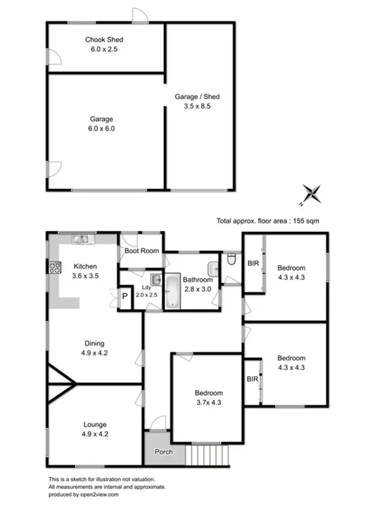 Floorplan of Homely house listing, 9 Thompsons Road, Huonville TAS 7109