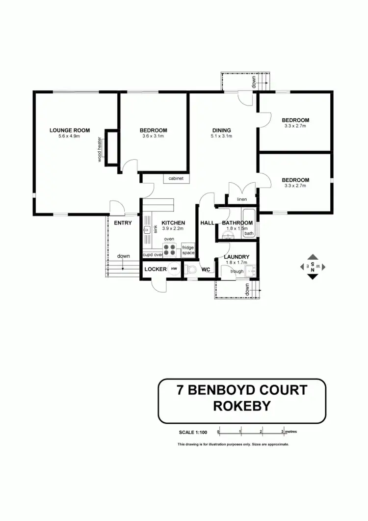 Floorplan of Homely house listing, 7 Benboyd Court, Rokeby TAS 7019