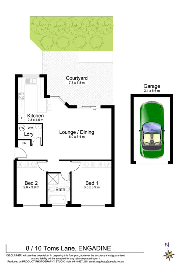 Floorplan of Homely unit listing, 8/10 Toms Lane, Engadine NSW 2233