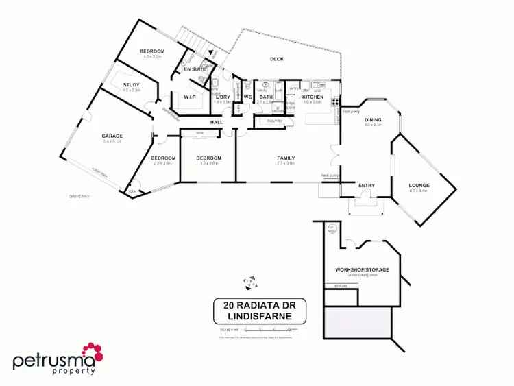 Floorplan of Homely house listing, 20 Radiata Drive, Lindisfarne TAS 7015