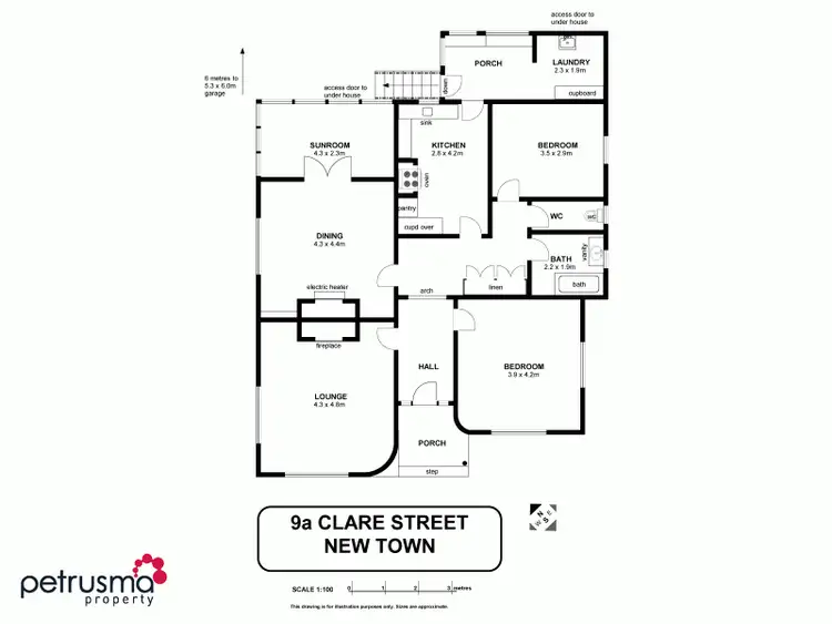 Floorplan of Homely house listing, 9A Clare Street, New Town TAS 7008