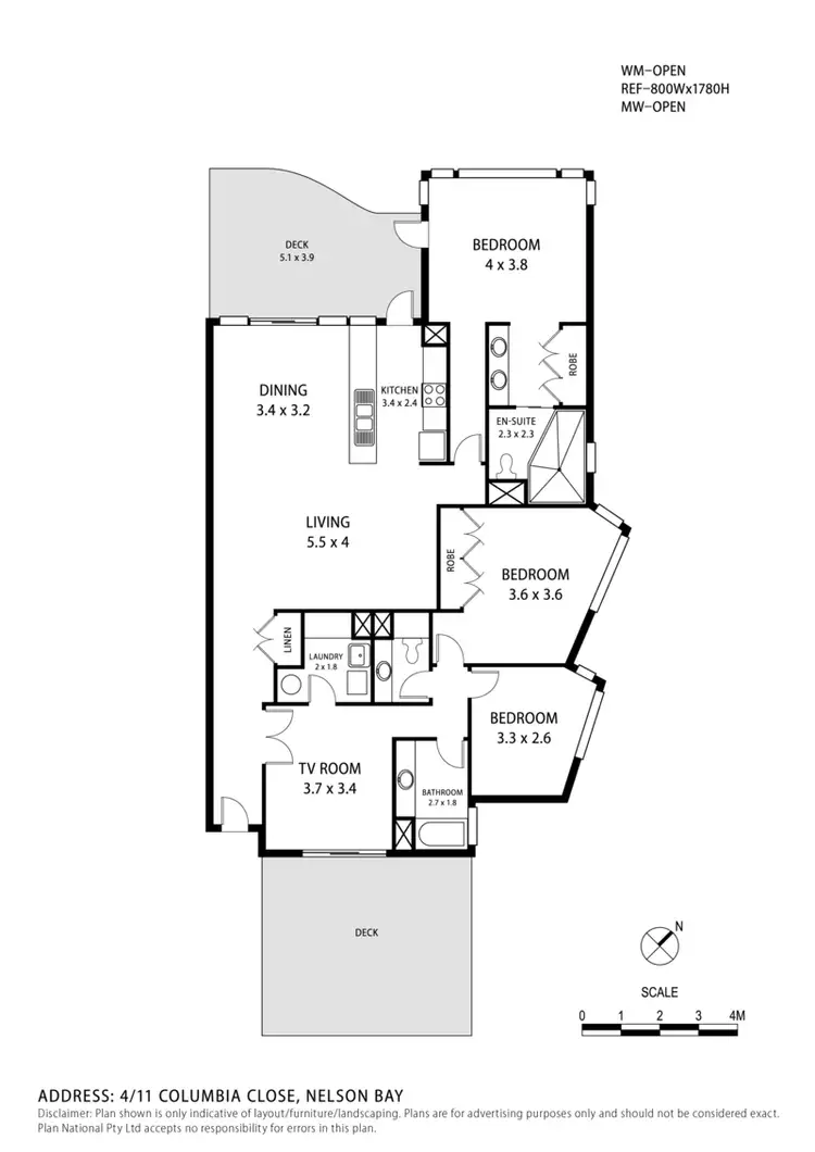 Floorplan of Homely unit listing, 4/11 Columbia Close, Nelson Bay NSW 2315