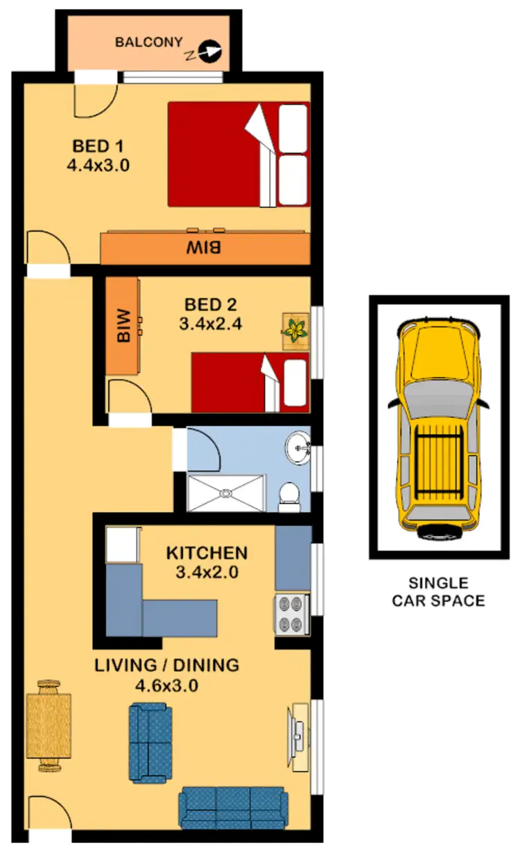 Floorplan of Homely apartment listing, 10/39 Clyde Street, Croydon Park NSW 2133