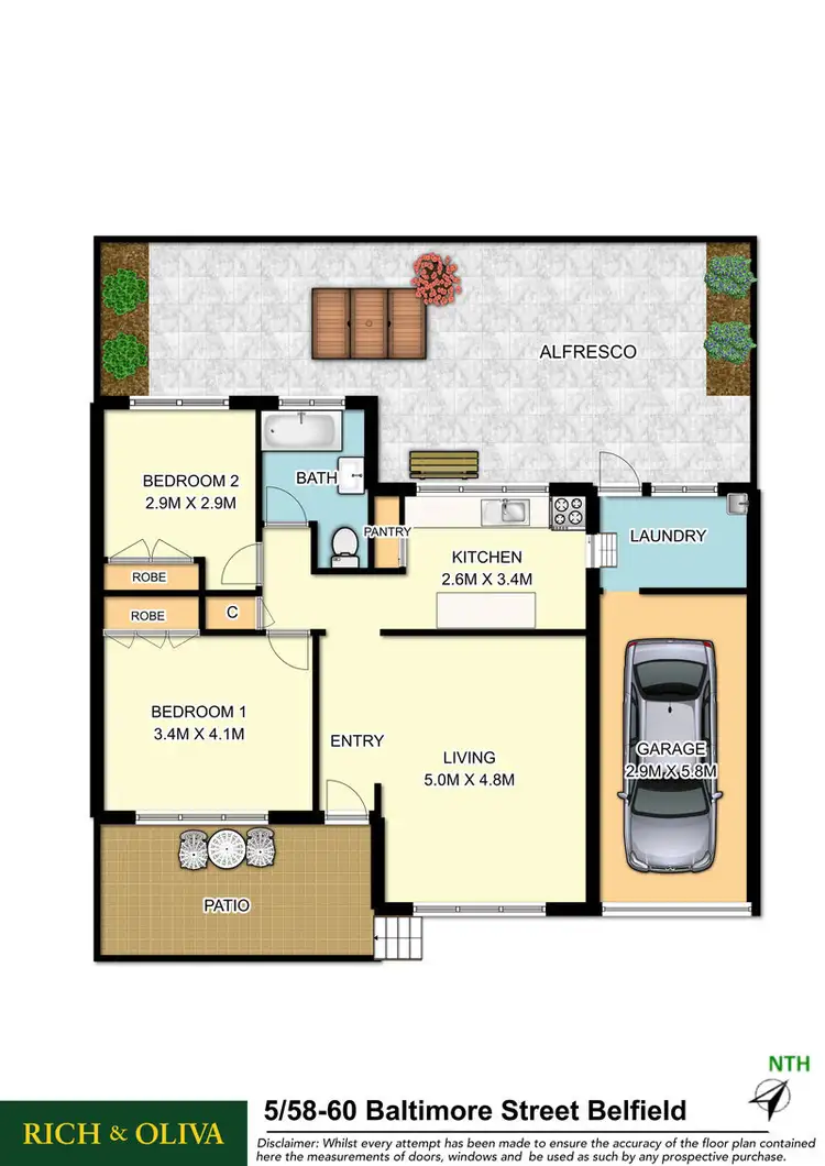 Floorplan of Homely villa listing, 5/58 Baltimore Street, Belfield NSW 2191