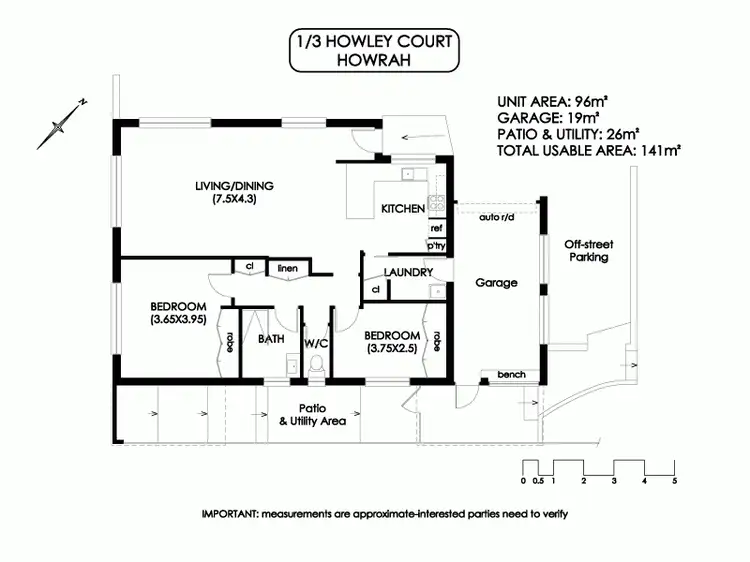 Floorplan of Homely villa listing, 1/3 Howley Court, Howrah TAS 7018