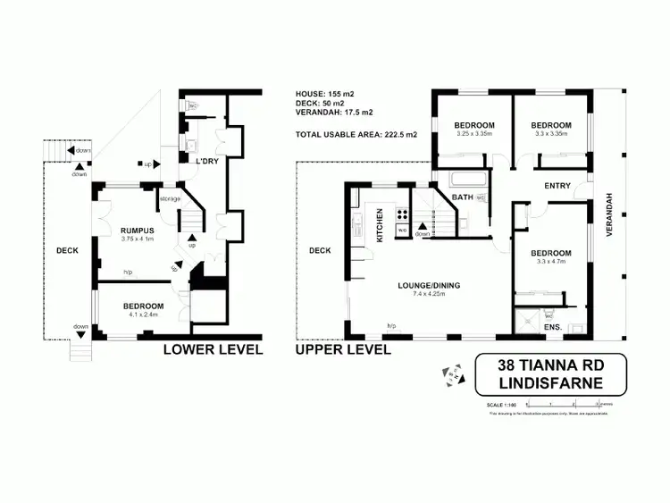 Floorplan of Homely house listing, 38 Tianna Road, Lindisfarne TAS 7015