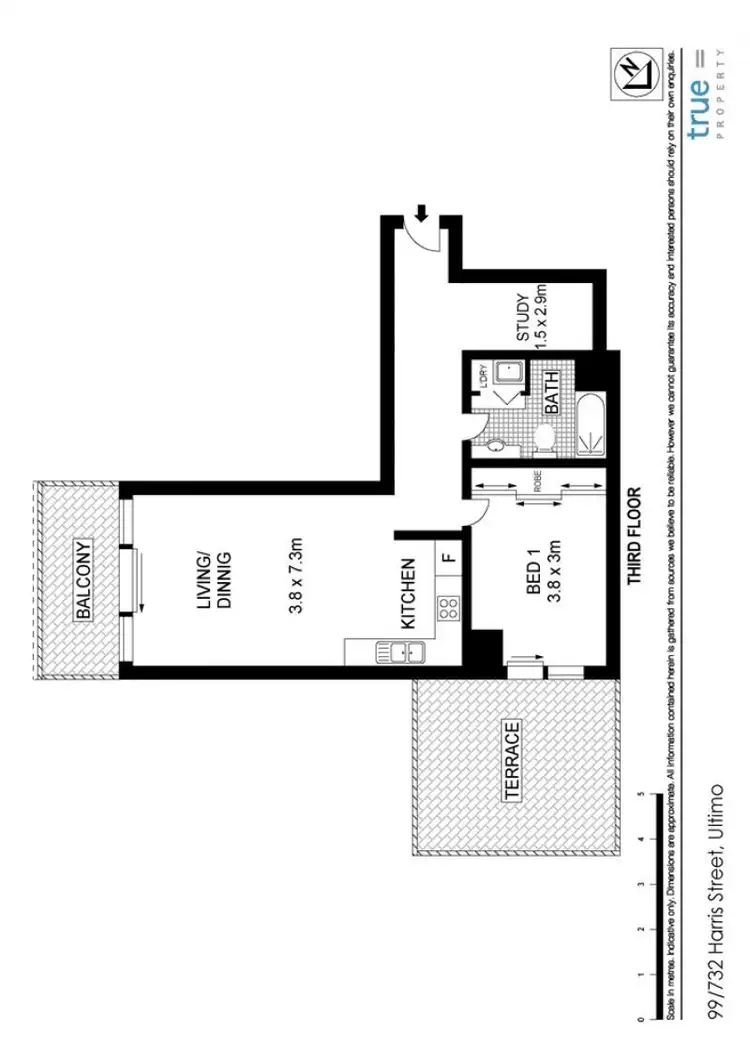 Floorplan of Homely apartment listing, Unit 99/732 Harris Street, Ultimo NSW 2007