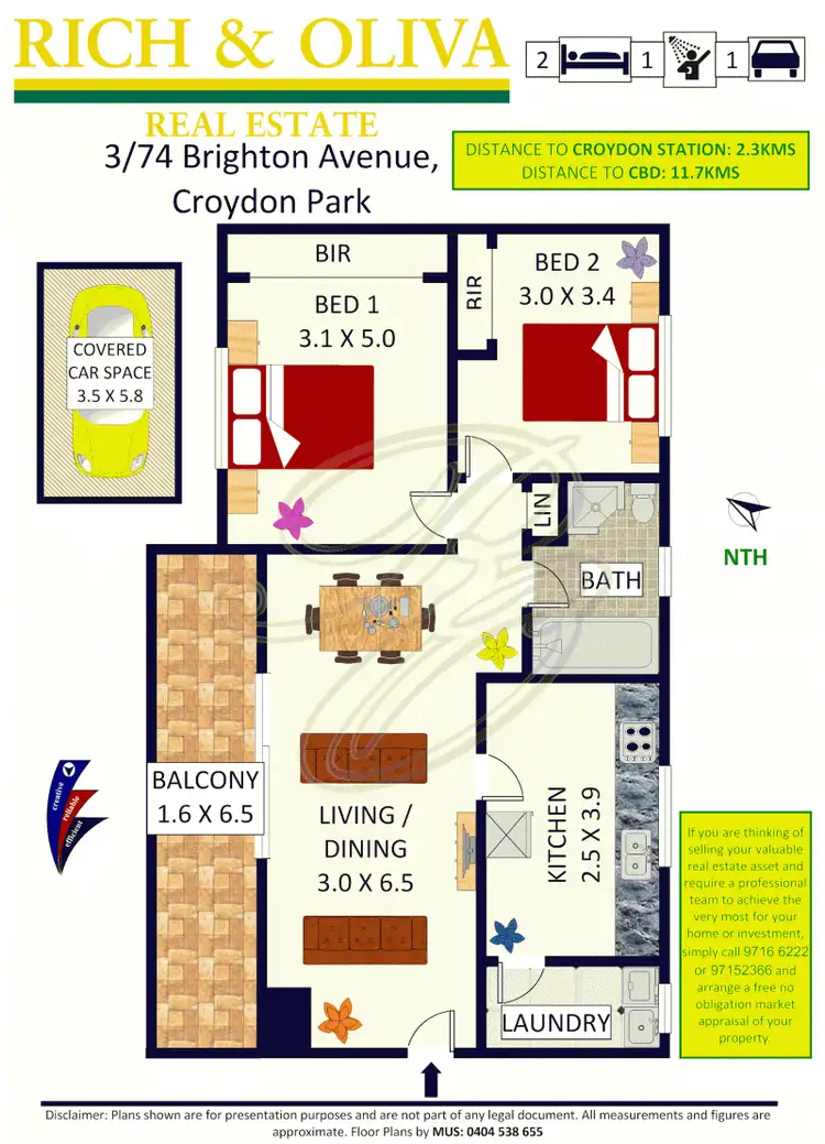 Floorplan of Homely apartment listing, 3/74 Brighton Avenue, Croydon Park NSW 2133
