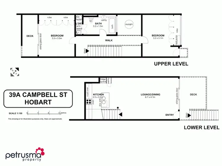 Floorplan of Homely unit listing, 2/37-39 Campbell Street, Hobart TAS 7000