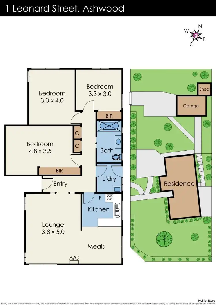 Floorplan of Homely house listing, 1 Leonard Street, Ashwood VIC 3147