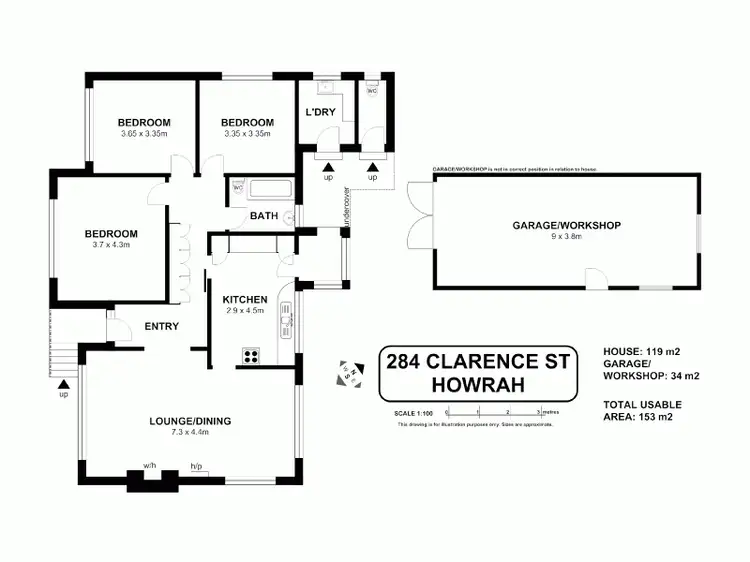 Floorplan of Homely house listing, 284 Clarence Street, Howrah TAS 7018