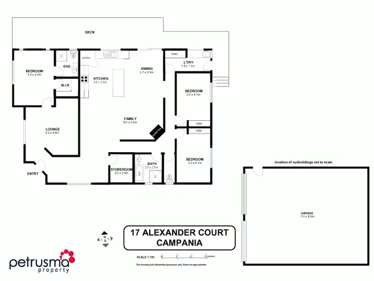 Floorplan of Homely house listing, 17 Alexander Circle, Campania TAS 7026