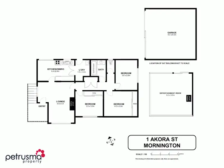 Floorplan of Homely house listing, 1 Akora Street, Mornington TAS 7018