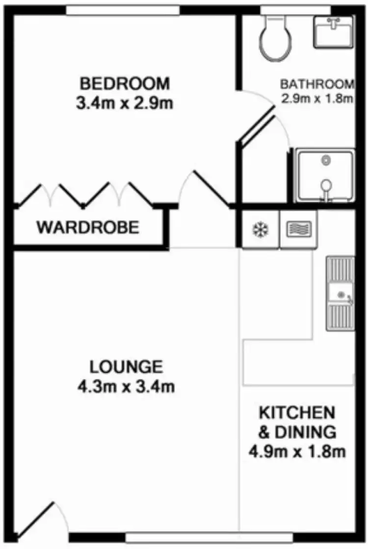Floorplan of Homely unit listing, 6/72 Sarawak, Palm Beach QLD 4221