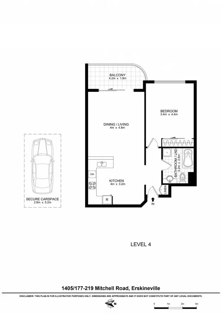 Floorplan of Homely apartment listing, 1405/177-219 Mitchell Road, Erskineville NSW 2043