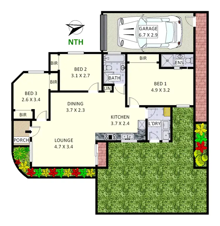 Floorplan of Homely villa listing, 2/27 Windsor Avenue, Croydon Park NSW 2133
