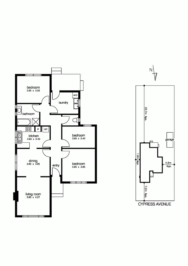 Floorplan of Homely house listing, 15 Cypress Ave, Brooklyn VIC 3012